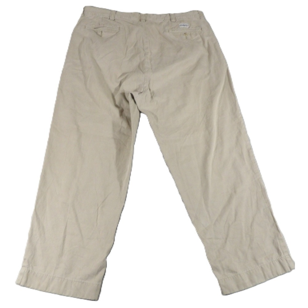 VTG Polo Ralph Lauren Philip Pants Men 38x29 Beige Cotton Chino 90s Preppy Dress